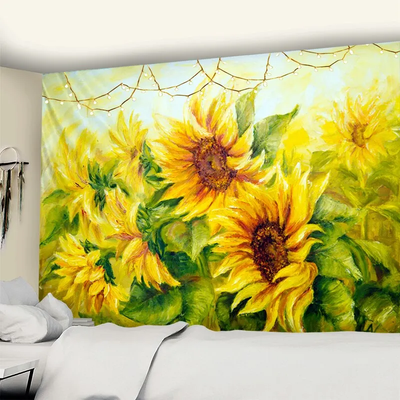 TapestryWallHangingDecorHomeRoomWitchcraftHippieMandalaAstrologyWallpaperBedroomDORMTarot Sun Moon Custom Tapestry Psychedelic