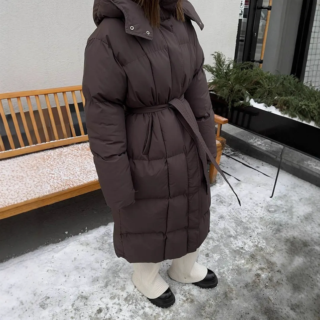Athvotar Athvotar New Soft Horse Hair V-Neck Hollow Open Shirt Femininity Lazy Wind Buckle Lantern Sleeve Sweater Coat