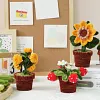 DIY Handmade Twist Stick Craft Small Potted Plants Chenille Stems Craft Pipe Cleaners Gift Decor Set