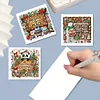 (US Local)6PCS DIY Diamond Art Christmas Greeting Cards Xmas Design Diamond Art Cards