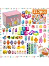 100/120 Pcs Basket Stuffers Fillers Prefilled Easter Eggs for Kids Girls Boys