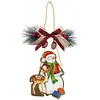 DIY Diamond Painting Christmas  Wooden Christmas Charms Decorations Santa Pendant Kits