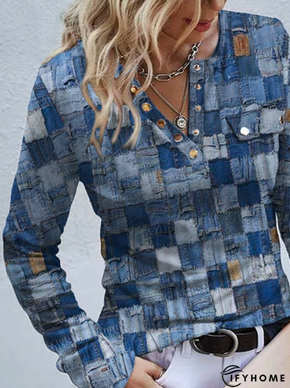 Casual Notched T-Shirt | IFYHOME