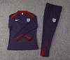 2024 England Half-Pull Training Suit Purple Soccer Jersey Set love fball