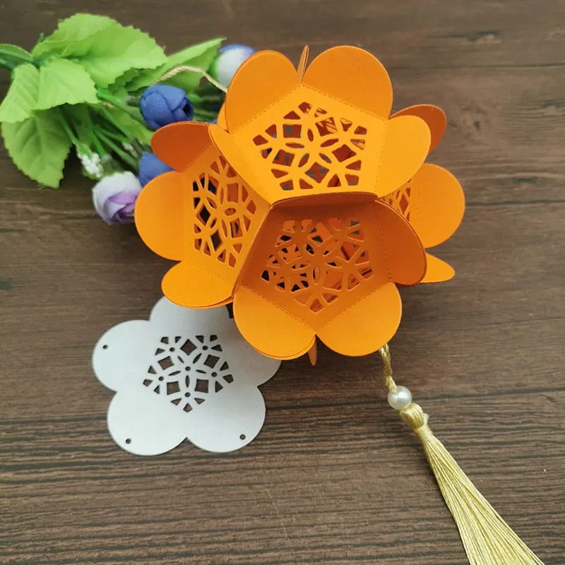 Lantern flower background Metal Cutting Dies Stencils For DIY Scrapbooking Decorative Embossing Handcraft Die Cutting Template