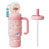 24oz Stainless Steel Whale Fountain Tumbler Perfect for Kids Teens and Adults