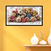 14CT/11CT Little Bear Family - Stamped Cross Stitch 54*31cm/21.26*12.2in(Brand)