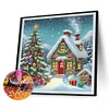 (US Local)4pack Xmas House-Special Shaped Diamond Painting Kit(30x30cm)