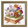 Diamond Painting Wooden Double-Sided Flowers Book Ornaments Kit with Photo Frame Desktop
