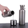 500/600/750ml Titanium Water Bottle with Lid Sports Kettle for Outdoor Picnic