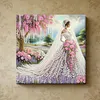 (Pre-Framed)Wedding Dress-Special Shape Diamond Painting Kit(25x25cm)