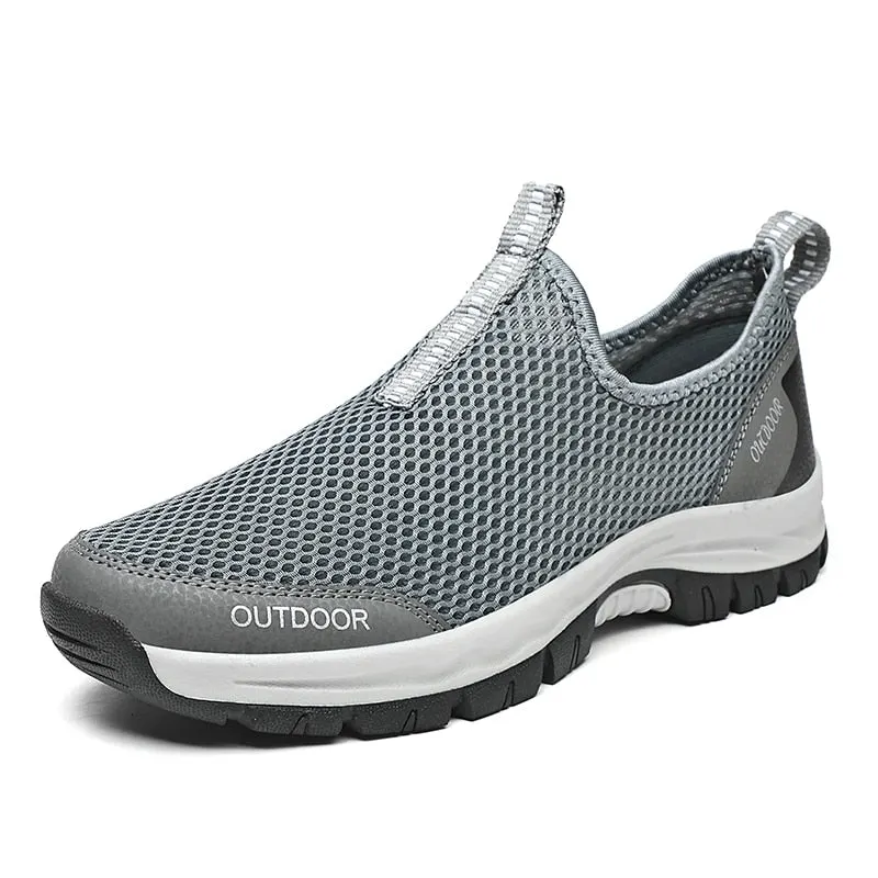 2021 New Men's Vulcanize Shoe Sneakers Summer Mesh Casual Shoes Breathable Rubber Non-slip Outdoor Shoes Men Loafers Footwear