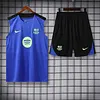 2025/2026 Barcelona Pre-Match Training Blue Vest+Shorts Football1:1 Thai Quality