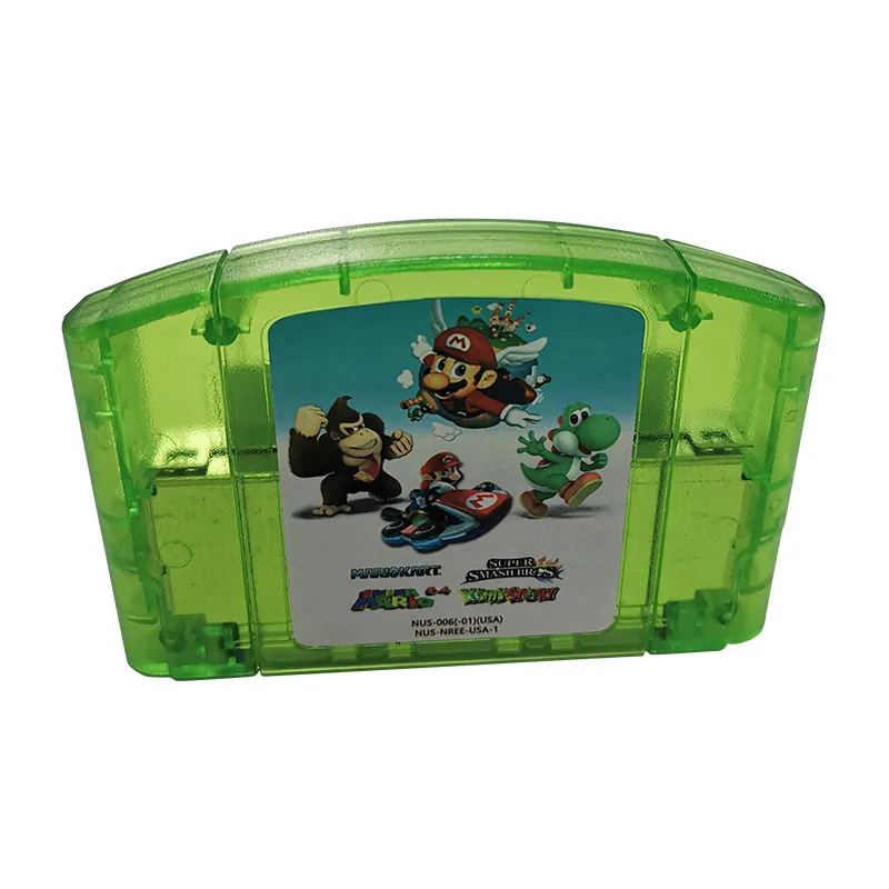 4 IN 1 N64 MultiCart 64 Bit Video Game Cartridge For Nintendo 64 - English NTSC/USA Version