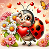 Diamond Painting-DIY Full Round Drill Ladybug