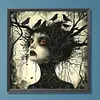 (US Local)Paint By Numbers Kit On Canvas DIY Oil Art Girl Picture Home Wall Decor40x40cm