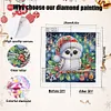 (US Local)4pack Xmas Owl-Special Shaped Diamond Painting Kit(30x30cm)
