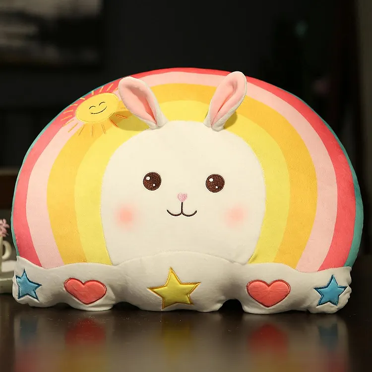 Rainbow Animal Plush Pillow