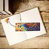 (US Local)3Pcs Special Shape Peacock 5D DIY Diamond Painting Bookmark with Pendants Craft Kit