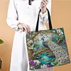 Peacock-11CT DIY Stamped Cross Stitch Shopping Bag 40*40cm/15.75*15.75in
