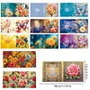 (US Local)12pcs DIY Greeting Card Special shaped Diamond Painting Flower Bird Postcards Kit