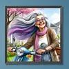 Diamond Painting-DIY Full Round Drill Elderly Lady