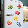 (US Local)6Pcs Acrylic Fruits Diamond Painting Fridge Magnet for Adults Beginners Craft Kit