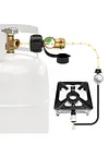 Gas Pressure Meter Propane Adapter Gauge Brass Propane Gas Gauge for 5-40lb Tank