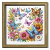 Diamond Painting Wooden Double-Sided Butterfly and Flowers Ornaments Kit with Photo Frame Desktop
