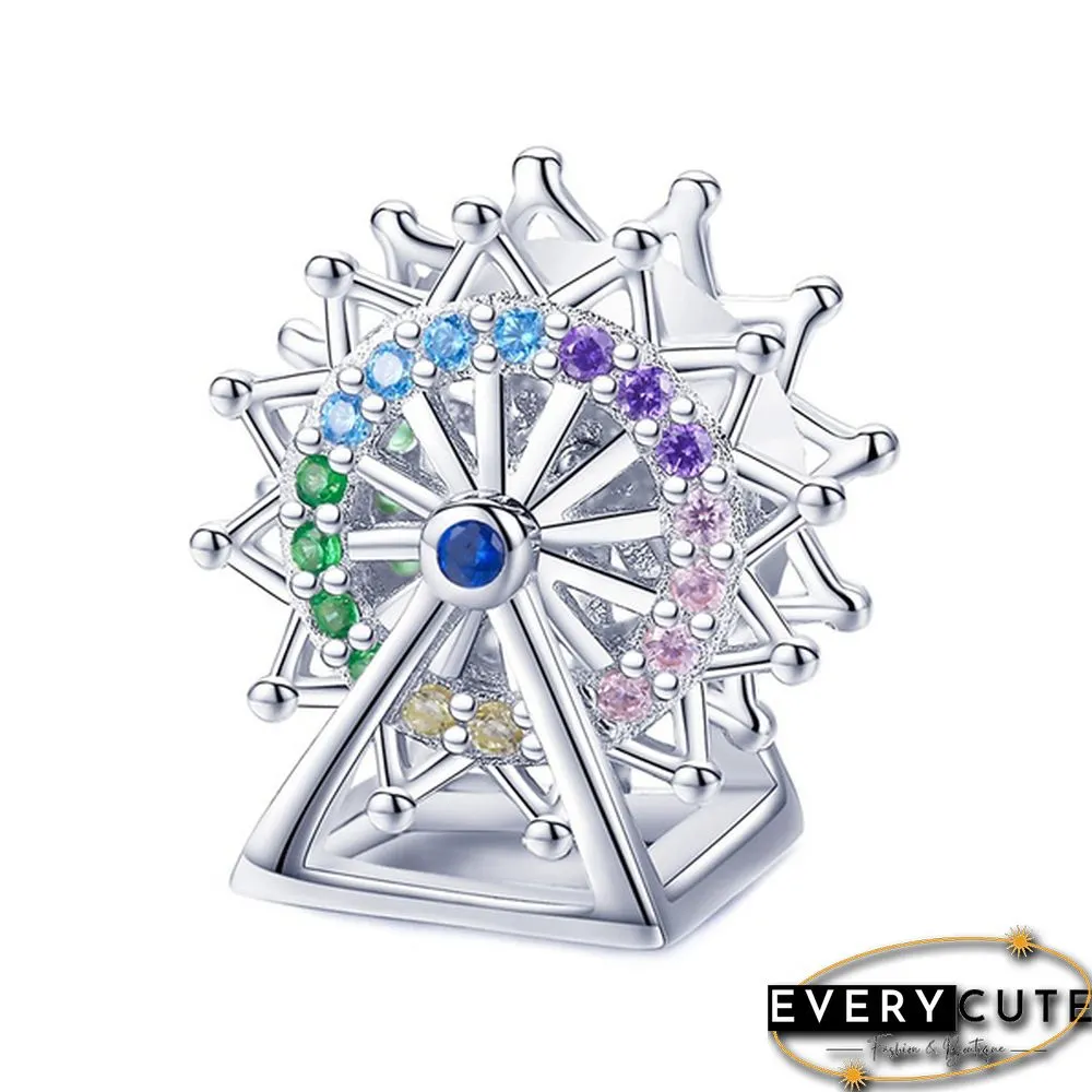 NEW Fashion Jewelry Making 925 Sterling Silver Rainbow bicycle unicorn Butterfly Arrow Heart Pendants for Necklace European charms Silver beads for bracelet DIY Christmas