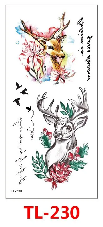 Waterproof Temporary Tattoo Sticker Mermaids Animals Flowers Designs Tattoos Body Art Arm Fake Tatoo Women Men