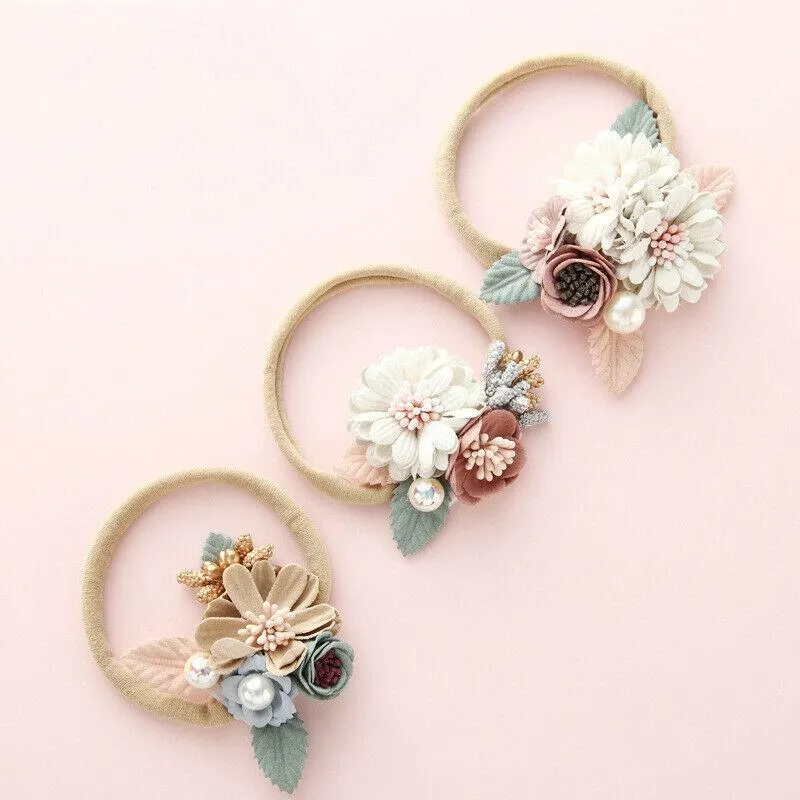 2019 Baby Accessories Infant Kids Girls Baby Toddler Princess Flower Headband Hair Band Headwear New Party Photo Props Gifts