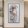 Diamond Painting-DIY Crystal Rhinestone Floral Adorned Lady(40x70cm)
