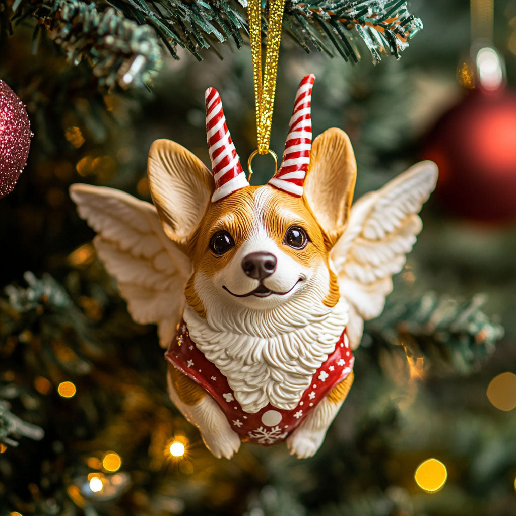 Candy Corgi WN1610011CL Personalized Christmas Ornament