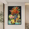 Blooming Flowers-Full Embroidery 2 Strands 14CT Stamped Cross Stitch-55*75CM-Large Size