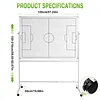 [US Local Warehouse] Mobile Double-Sided Soccer Coaching Board Height Adjustable Whiteboard with Wheels Dry Erase Board with Magnets Pen & Eraser for Coaches (Football)