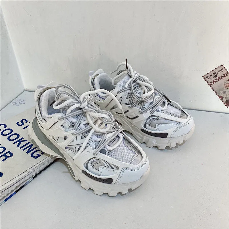 Brand Design Women Sneakers 2021 Fashion New Sky Blue Women's Chunky Sneakers Lovely Pink Dad Shoes Trendy Girls Casual Shoes