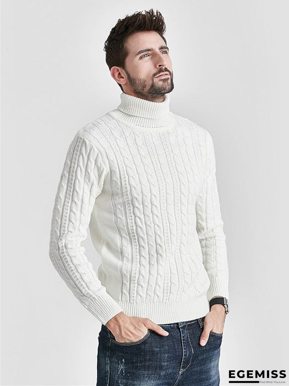 High Collar Joker Men's Sweater | EGEMISS