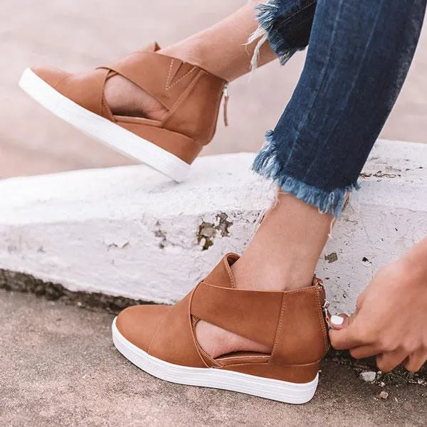 Women Fashion Stylish Wedge Sneakers
