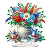  DIY American Flag House Special Shape Diamond Painting Desktop Home Ornament Kit