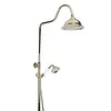 [US Local Warehouse] Antique Gold Shower Head Set with Knobs Mixer Tap Vintage Rainfall Showers Faucet Wear Resist for Home Bathroom Hotel SPA