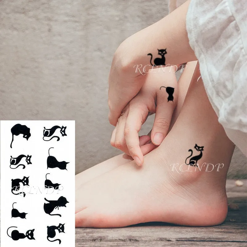 Waterproof Temporary Tattoo Sticker crown cross letter black tatto flash tatoo fake tattoos for men women