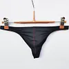 Men's Thong Underwear Sexy Men's Underwear Ice Silk Fabric Bikini G-String Thongs