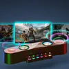Desktop Colorful Gaming Bluetooth Speaker LED Lights Computer Audio Cool Mechanical Keys