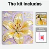 Lily DIY Pearl Painting Kit with Frame 30x30cm Pearl Gem Paintings Picture Arts Craft for Adults/Beginners Gift Home Wall Decor