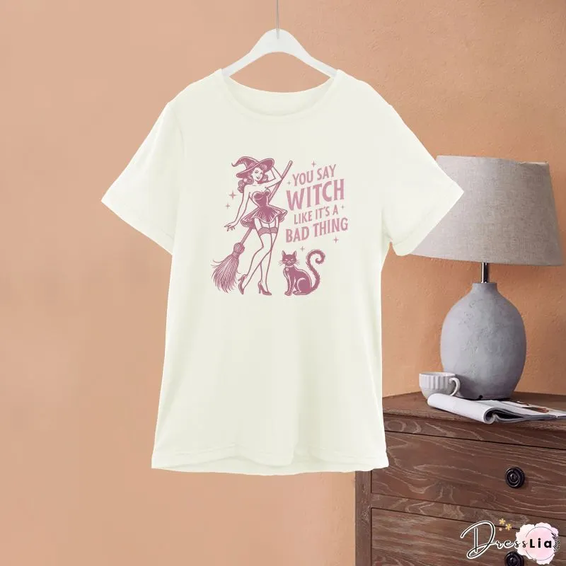 Vintage Printed Short-Sleeved T-Shirts