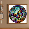 Butterfly - 14CT Counted Cross Stitch 40*40cm/15.75*15.75in(glass painting cross stitch)