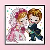 Cartoon Wedding-14CT Stamped Cross Stitch Kit(25*25cm)
