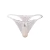 Men's Low Rise Adjustable Waist Sexy Lace Fashion Thong Seamless Breathable T-Pants