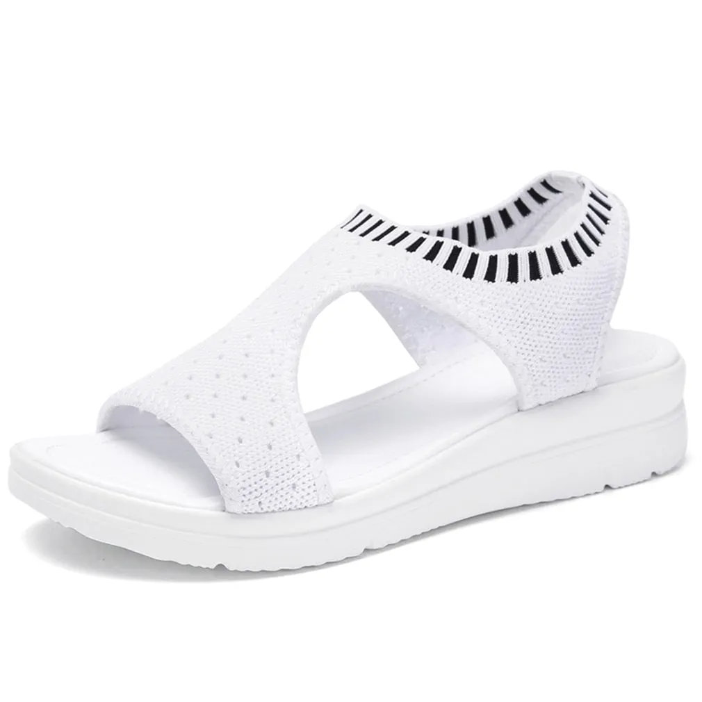 Women Sandals  Breathable Comfort Shopping Ladies Walking Shoes Wedge Heels Summer Platform Sandal Shoes Mujer Plus size 45